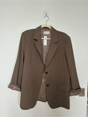 Cover Brown Single-Breasted Women's Blazer